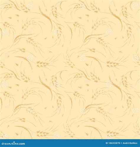 Seamless Wheat Pattern Packaging Background Stock Vector