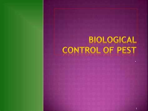 Biological Control Of Pest Ppt