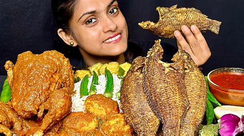 Fish Fry Spicy Whole Chicken Curry Egg Masala Baingan Fry Bhindi Karela