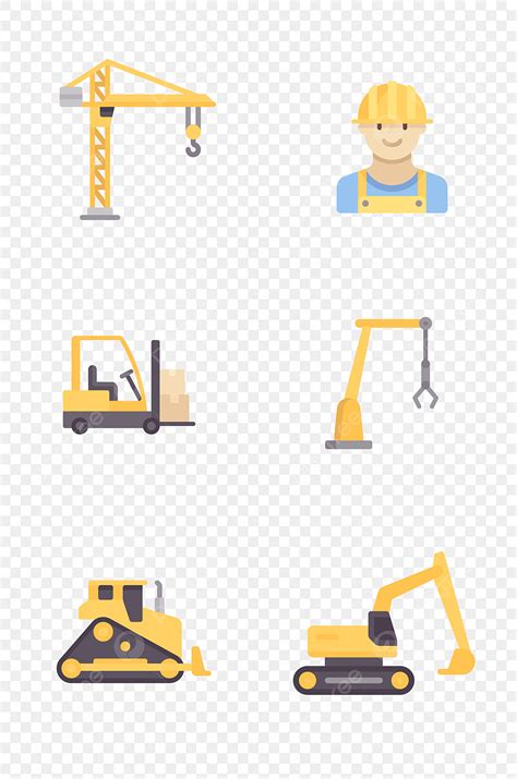 Construction Machinery Vector Hd PNG Images Construction Machinery