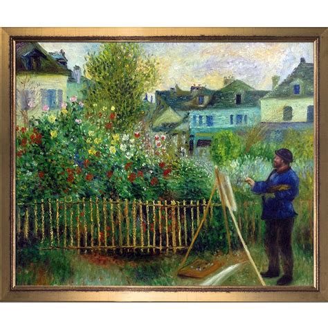 La Pastiche Monet Painting In His Garden At Argenteuil 1873 By Renoir