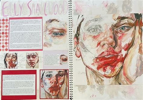 A Level Sketchbook Artist Research Page In Elly Smallwood A