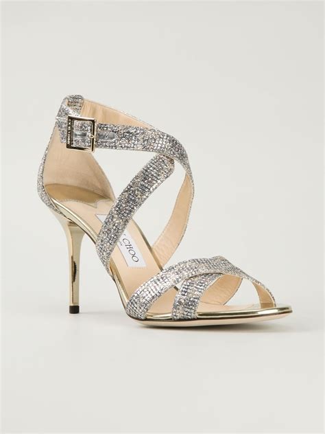 Jimmy Choo Silver Louise Sandals Jimmy Choo Sandals Jimmy Choo