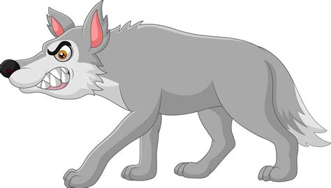 Cartoon angry wolf isolated on white background 7270971 Vector Art at ...