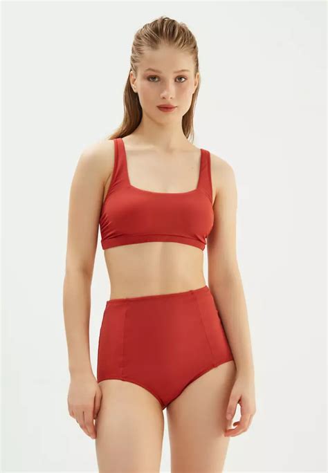 Buy EROS Terracotta Bikini Top Thick Straps Swimwear For Women Online