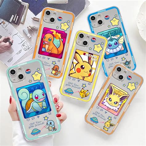 Funda De Silicona Suave Para Tel Fono M Vil Carcasa De Anime Pok Mon