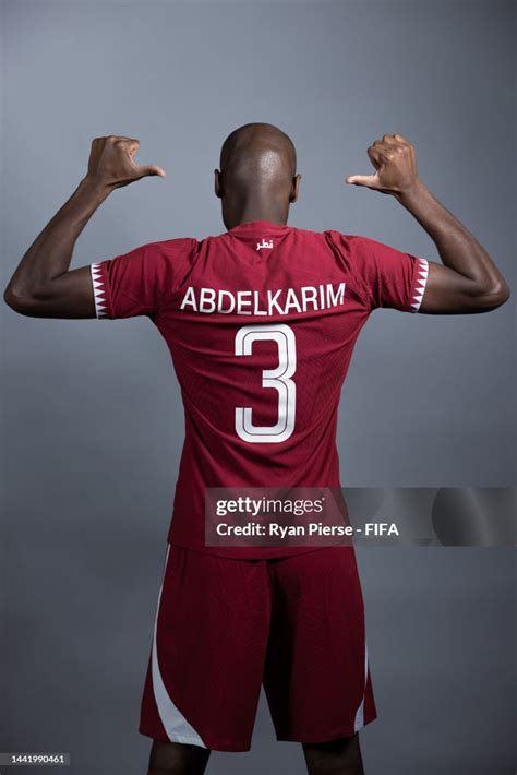 Abdelkarim Hassan Of Qatar Poses During The Official Fifa World Cup