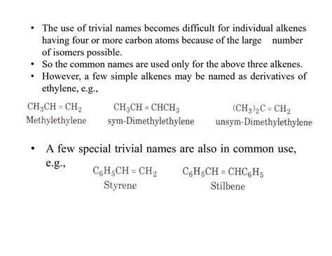 SOLUTION: Nomenclature of alkenes - Studypool