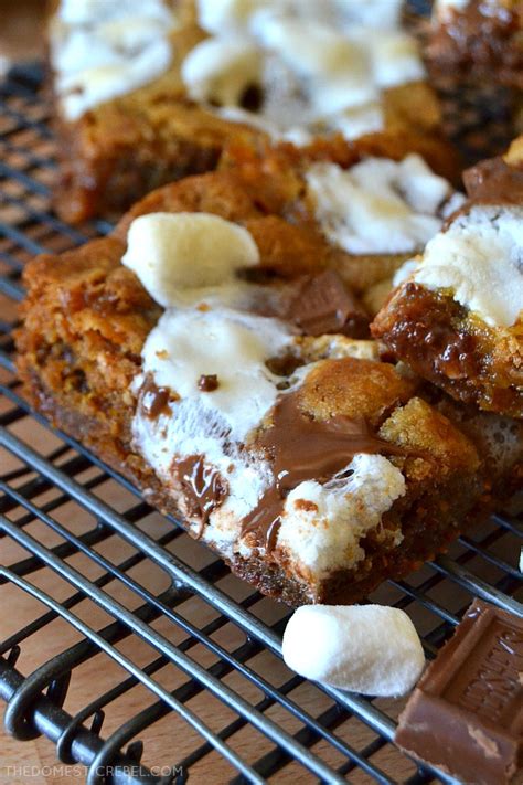 Smores Cookie Bars The Domestic Rebel