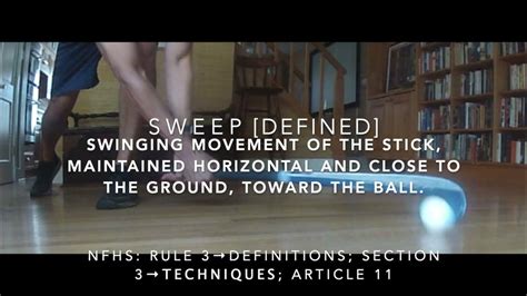 Nfhs Definition Of Backhand Sweep Youtube