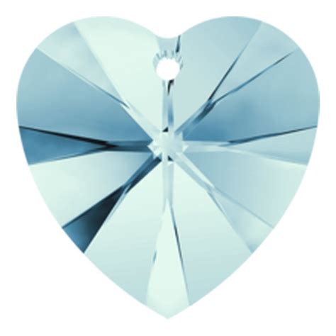 14mm Swarovski Xilion Hearts Aquamarine The Bead Shop