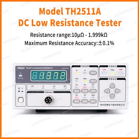 Tonghui Th A Dc Low Micro Ohm Meter Resistance Meter