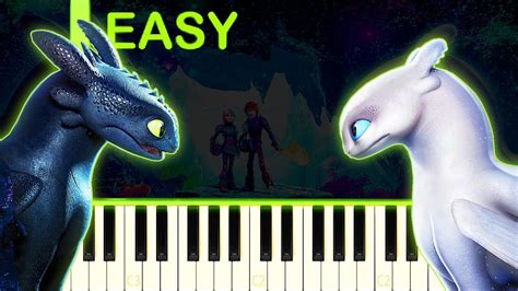 TOGETHER FROM AFAR HOW TO TRAIN YOUR DRAGON 3 EASY Piano Tutorial