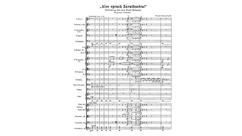 Richard Strauss Also Sprach Zarathustra Op Trv With Score