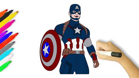 How To Draw Captain America Youtube