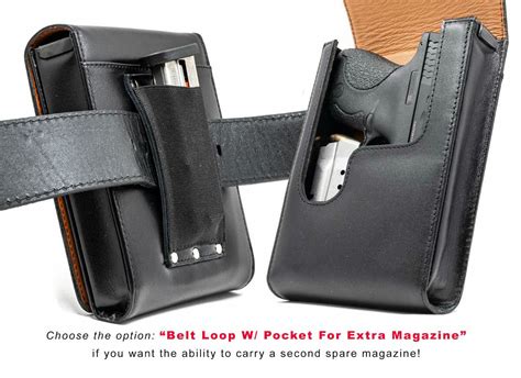 The Glock 43X Xtra Mag Black Leather Holster