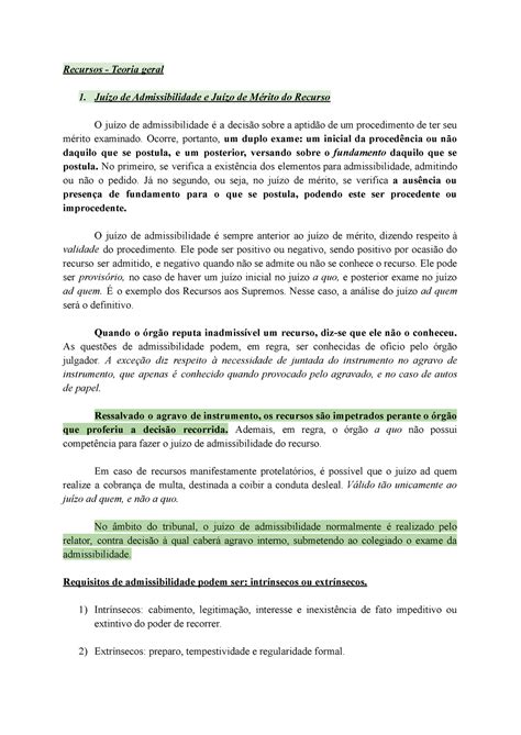 Recursos Teoria geral e recursos em espécie Recursos Teoria geral