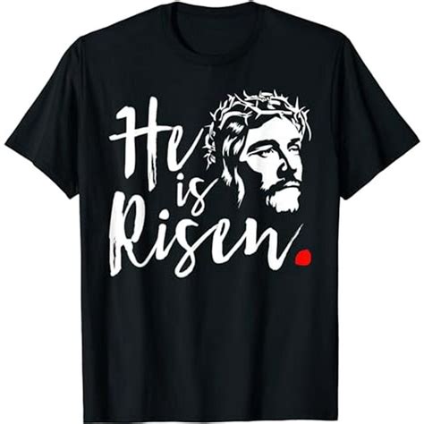 He Is Risen Christian T Shirts For Women Red Dot Jesus T Shirt