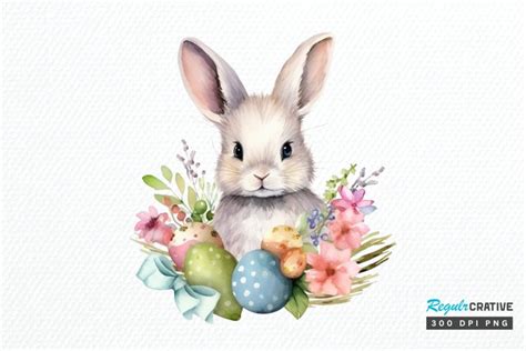 Easter Bunny Watercolor Png Clipart