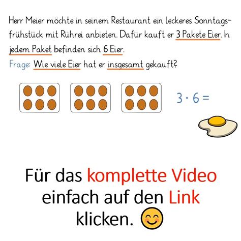 Sachaufgaben Verstehen Multiplikation Malrechnen Lernvideo Grundschule