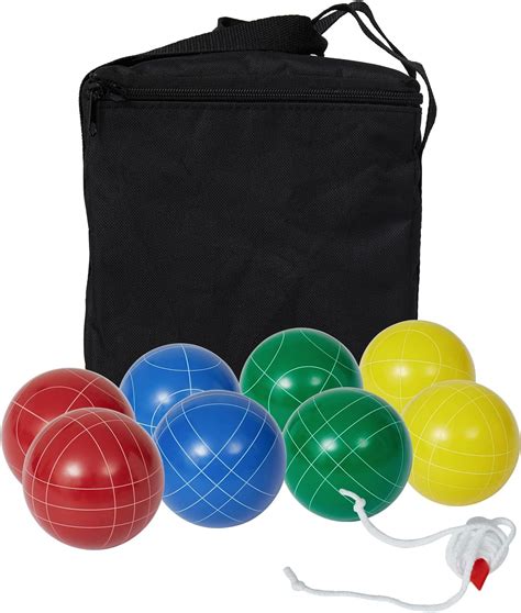 Kinsunny 90mm Bocce Ball Set Bocce With 8 Resin Balls In