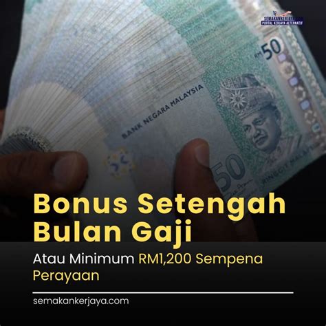 Bonus Setengah Bulan Gaji Atau Minimum Rm Sempena Perayaan