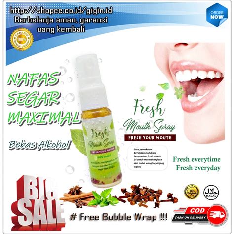 Jual Penyegar And Penghilang Bau Mulut Fresh Mouth Alif Herbal Spray