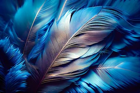 Fondos De Pantalla De Plumas Azules Para Iphone Y Android Foto Premium