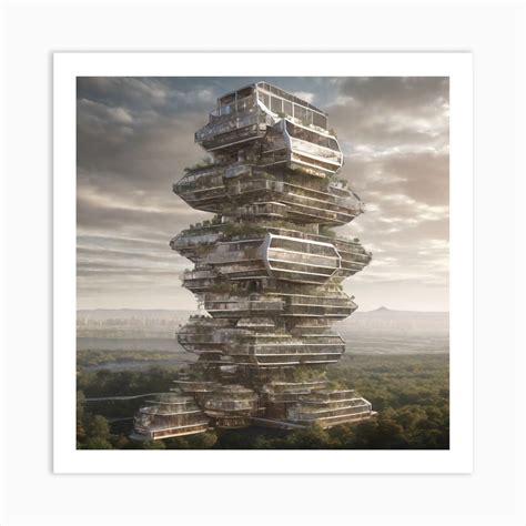 Futuristic Skyscraper 7 Art Print by Deep ai arts - Fy