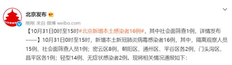 10月31日0时至15时北京新增本土感染者16例详情通报 北京本地宝