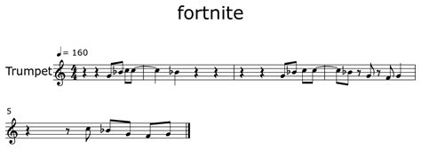 Fortnite Sheet Music For Trumpet