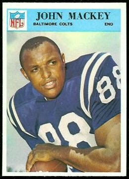 1966 Philadelphia Football Card 18 John Mackey