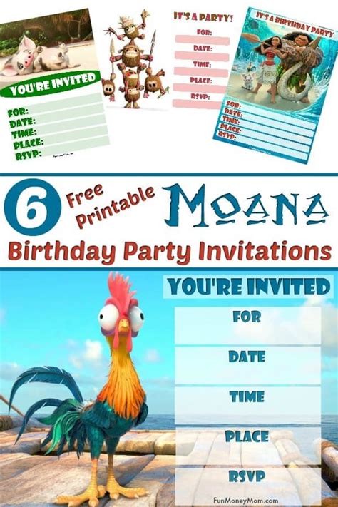 Moana Party Free Printable Invitations Printable Birthday Invitations