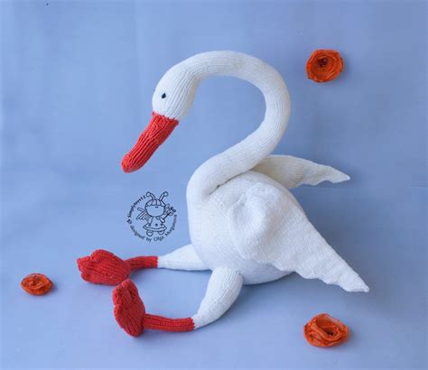 Big Swan Knitting Pattern Knitted Round Amigurumi Swan Etsy