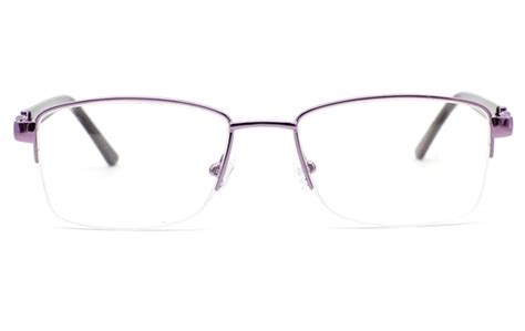 Half Rim Women Eyeglasses Pink