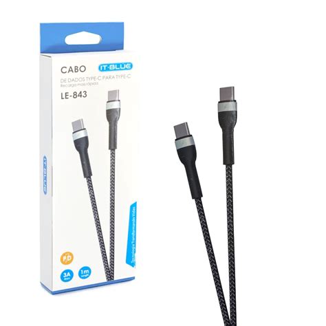 Cabo De Dados E Carga Nylon Refor Ado Usb C Para Usb C Gcm Cases