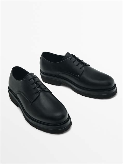 Massimo Dutti Black Derby Shoes Big Apple Buddy