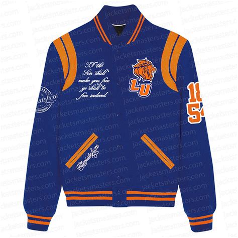 Wool Blue Lincoln University Varsity Jacket Jackets Masters