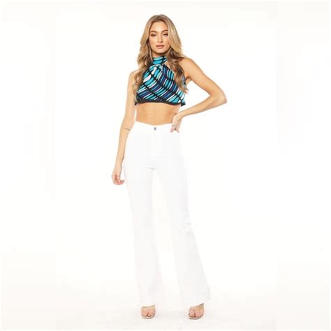 Revice Jeans Revice X Revolve Rollergirl Flares In Optical White