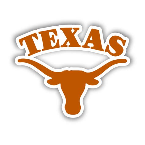 Texas Longhorns Full Color Vinyl Sticker Custom Size Biggest Decal Shop