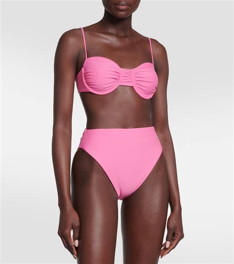 Mia Bikini Top In Pink Jade Swim Mytheresa