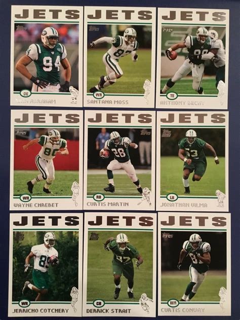 2004 2005 Topps NEW YORK JETS Complete Team Set Lot 32 VILMA RC