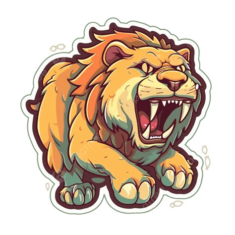 Cartoon Lion With Teeth Clipart Vector, Roar, Roar Clipart, Cartoon ...