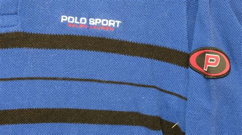 Rare Vintage POLO SPORT Ralph Lauren Spell Out P Patc Gem