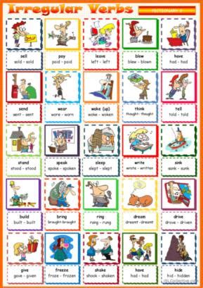 572 Irregular Verbs English ESL Worksheets Pdf Doc