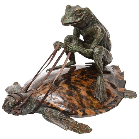 Maitland Smith Bronze Frog Riding on Tortoise at 1stDibs | frog riding ...