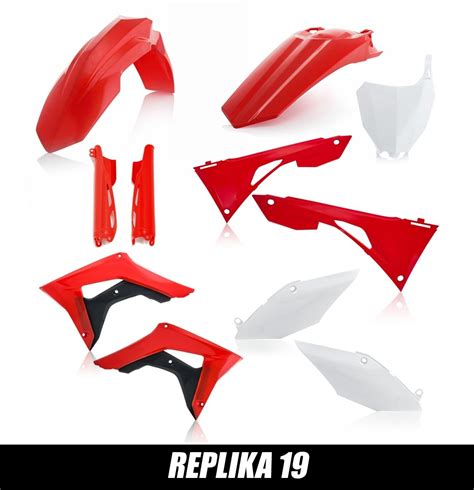 HONDA PEŁNY ZESTAW PLASTIKÓW ACERBIS CRF R 250 2019 Smstickers