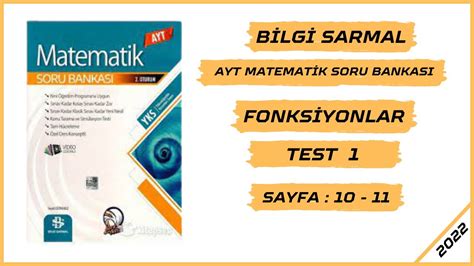 Fonks Yonlar Test B Lg Sarmal Ayt Matemat K Soru Bankasi Z Mler