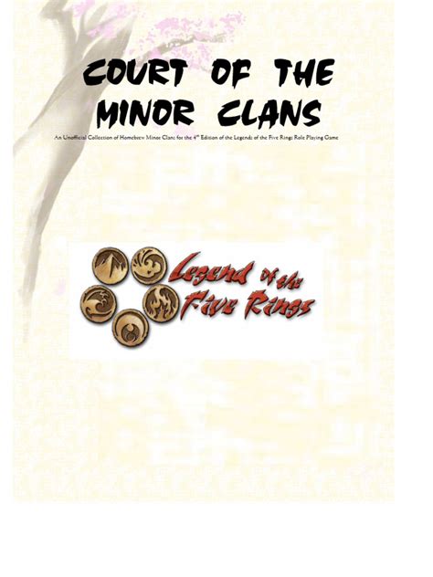 Court Of The Minor Clans Pdf Samurai Camel