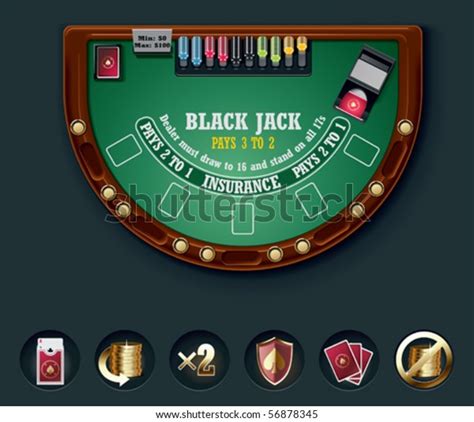 Vector Blackjack Table Layout Stock Vector (Royalty Free) 56878345